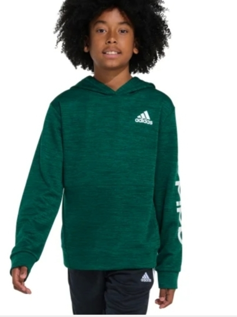 adidas Green Kids Pullover Hoodie
